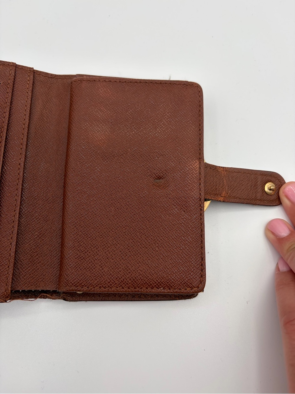 Louis Vuitton Monogram Viennois Kiss-Lock Wallet Monogram Canvas CA0041 Vintage - Picture 11 of 14